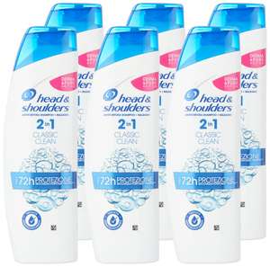 Head & Shoulders, Classic Clean, Anti-Schuppen Shampoo, 2-in-1 (6 x 225 ml, ca 2,48€ pro Flasche / 11,02€/l) [Prime Spar-Abo]
