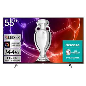 Hisense 55E7KQ Pro: 55" 4K Smart TV mit QLED, 144Hz, VRR, HDMI 2.1 für 438,95€ (Amazon.es)