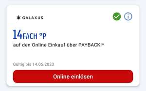 Galaxus 14Fach Payback Punkte (7% Cashback) auf den Online Einkauf über Payback in der Payback App zu finden bis zum 14.05