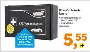 KFZ-Verbandkasten DIN 13164-2022 für 5,55 Euro [Globus Baumarkt - Filialpreis]