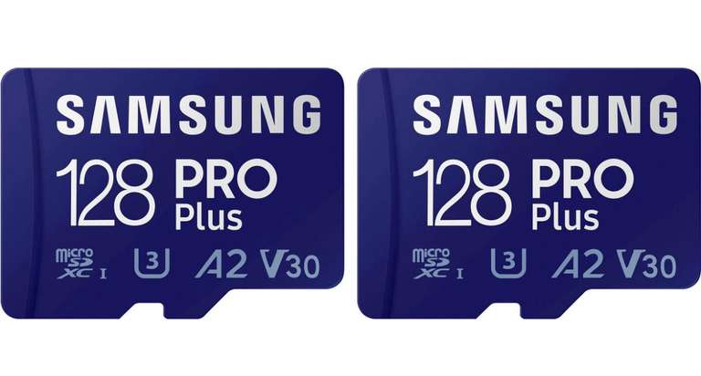 Preissenkung! (OTTO up plus) 2 microSDXC Speicherkarten Samsung PRO Plus 128GB im Doppelpack für 21,22