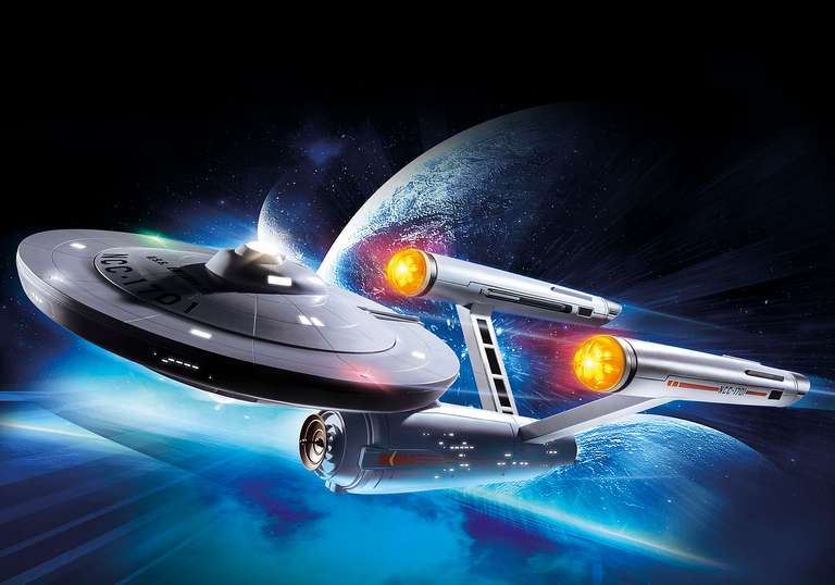 [ MyToys / APP Only! ] PLAYMOBIL 70548 - Star Trek - U.S.S. Enterprise NCC-1701 | Lichteffekte, Original-Sounds und -Dialoge | 1m lang