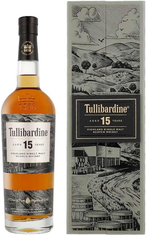 Whisky-Deals 247: Tullibardine 15 Jahre Highland Single Malt Scotch Whisky 43% vol. (0.7 l) für 43,90€ inkl. Versand