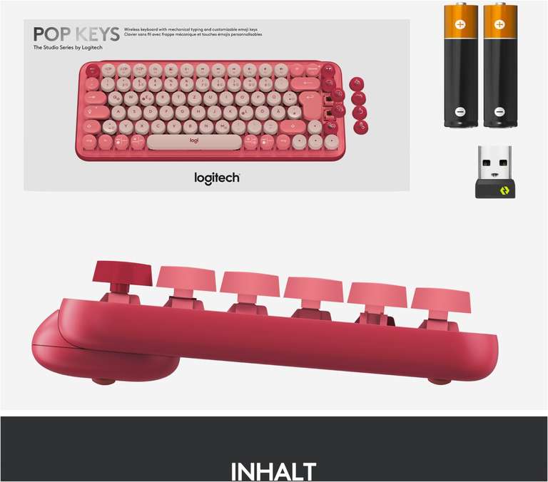 Logitech POP Keys (DE) Bluetooth Tastatur heartbreaker/rose oder daydream/mint (44,99 EUR möglich bei Abholung)