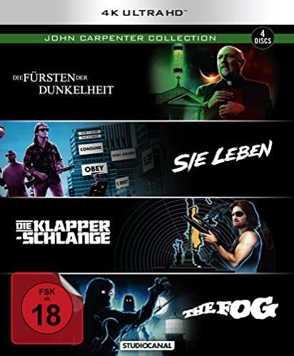 John Carpenter Collection (4 4K UHD) (The Fog, Die Klapperschlange, Sie leben, Fürsten der Dunkelheit)