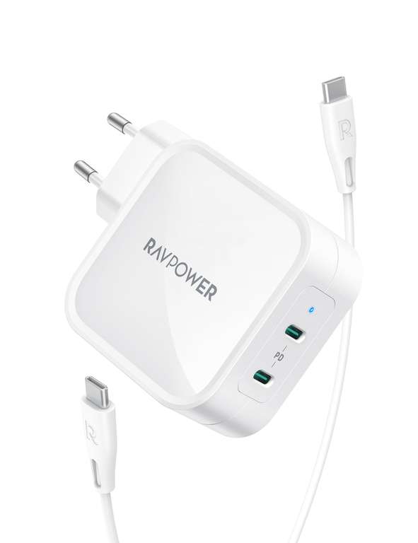 RAVPower iSmart USB C 90W GaN PD Ladegerät inkl. Kabel