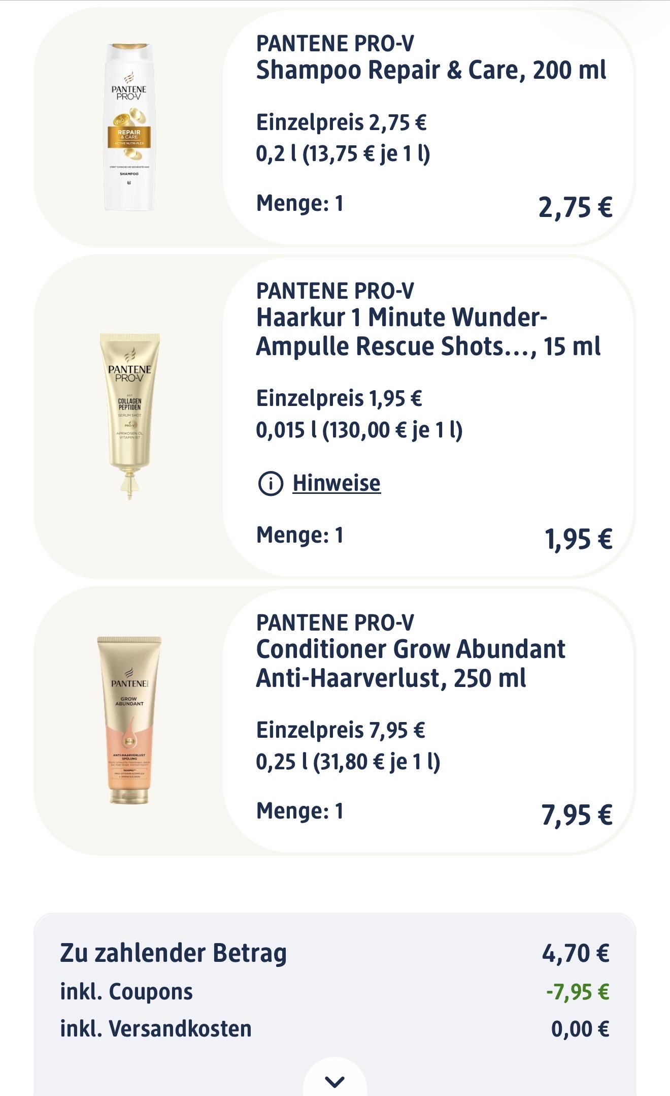 [dm] Pantene Pro-V Shampoo + Haarkur kaufen = Conditioner gratis dazu erhalten