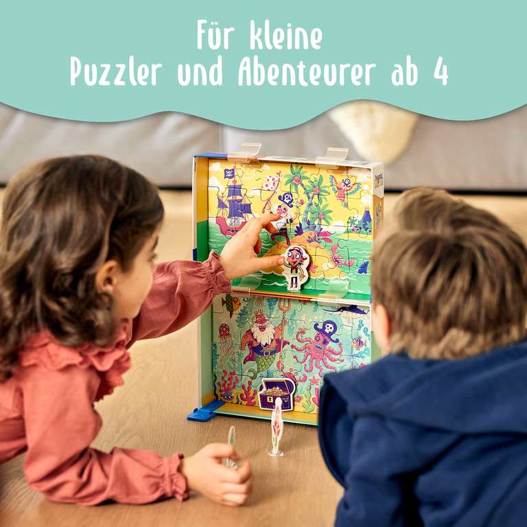 [Amazon] Ravensburger Kinderpuzzle Puzzle&Play Safari-Zeit - 2x24 Teile Puzzle für Kinder ab 4 (Prime/Packstation)