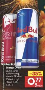 [Netto] Red Bull Energy Drink (0,25 L), verschiedene Sorten für 0,77 € + Pfand