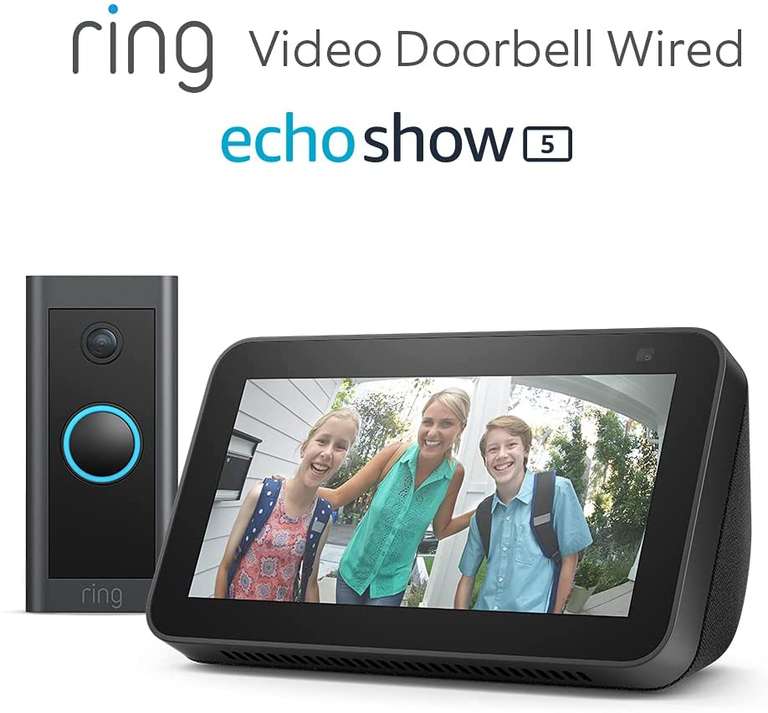 Echo Show 5 (2. Generation, 2021) + Ring Video Doorbell Wired - für 64,99€ (Amazon)