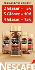 Nescafé Gold Aktion: Bis zu 15€ Einkaufsgutschein beim Kauf zurückerhalten | 31.07.-05.08. Rewe, Penny: 6,99€/Glas