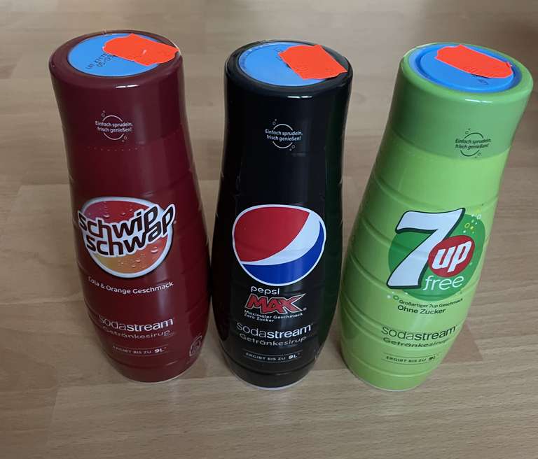 [Lokal TEDi Koblenz] Sodastream Sirup Pepsi Maxx, 7UP, Schwip-Schwab - MHD Produkt - vermutlich bundesweit bei TEDi