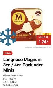 (Netto MD) Langnese Magnum 3er/4er Pack oder Minis (Freitagskracher)