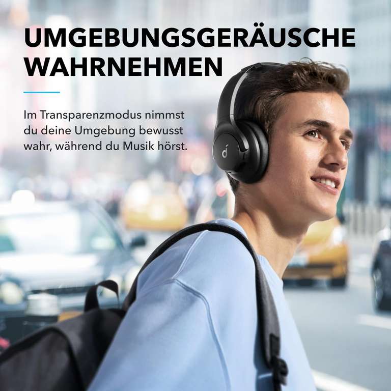 Soundcore Q20i kabelloser Bluetooth Over-Ear-Kopfhörer; ANC, 40h Spielzeit