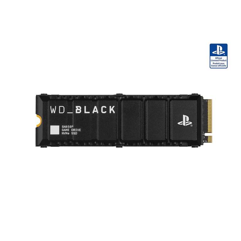 WD_BLACK SN850P NVMe mit Heatsink für PS5 Konsolen, 4 TB, Gaming SSD, Schwarz