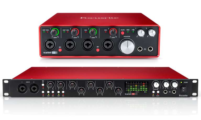 Focusrite Scarlett 2nd Gen Audio-interfaces zu guten Preisen (18i8 | 18i20) (refurbished noch günstiger)