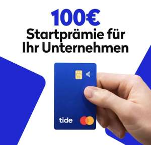 TIDE Geschäftskonto 100€ Bonus für Neueröffnung