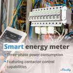 Shelly 3EM 3-Phasen-Stromzähler (3x 120A-Stromzangen, WLAN, 365 Tage interner Speicher, App oder Sprachsteuerung) | mit PV-Anlage für 62,18€