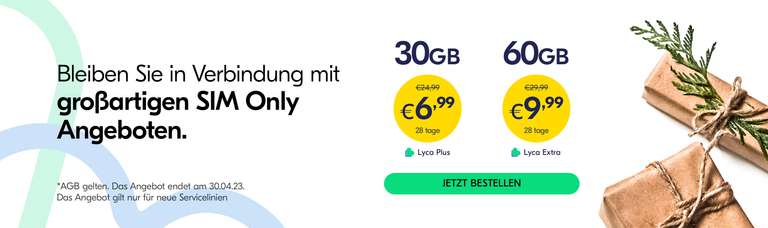 [LycaMobile] SIM mit 20 GB Daten & Allnet Flat Telefon & SMS jetzt kostenlos für 28 Tage (für Neukunden)