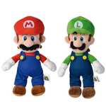 Super Mario Plüsch-Figur, ca. 25 cm groß, 30 cm Mario oder Luigi (13,25€) - Prime