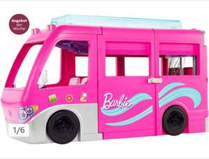 Barbie Spielzeug-Auto Super Abenteuer-Camper mit Pool, Rutsche und über 60 Zubehörteilen -> Bestpreis mögl. durch Punkte bei UP Basic
