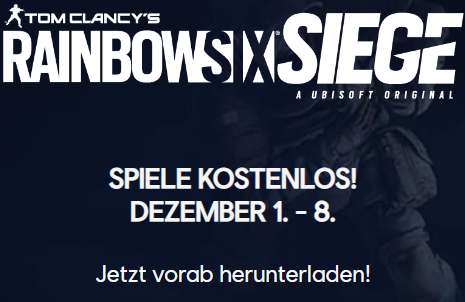 [Epic Games] Gratis spielen: Tom Clancy‘s Rainbow Six Siege, 1. bis 8. Dezember (X-Box, PS4 & PS5, PC, Steam)