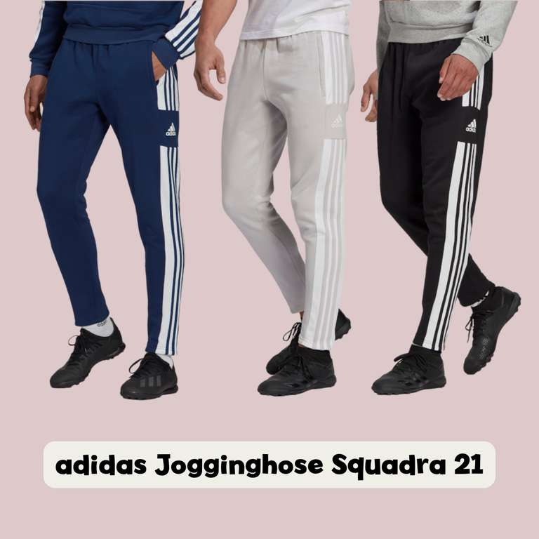 adidas Jogginghose Squadra 21 in verschiedenen Farben | Reißverschlusstaschen (bis Gr. XL)
