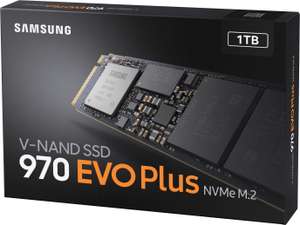 Samsung SSD 970 EVO Plus SSD 1TB (M.2 2280, PCIe 3.0 x4, 3500/3300 MB/s, 3D-NAND TLC, DRAM & SLC Cache, 600TBW, 5J Garantie)