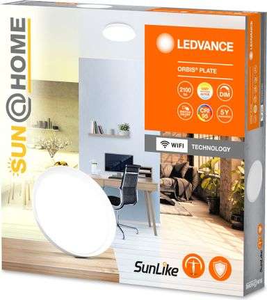 Ledvance LED-Deckenleuchte Orbis Smart+ Sun@Home Wi-Fi Plate (26 W, 2100 Lumen, 2200 - 5000 K, CRI>95, Ø 43 cm, WLAN)