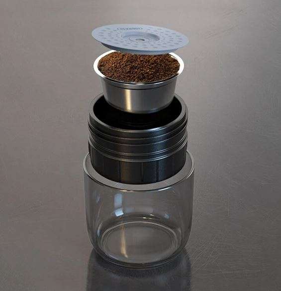 Hibrew H4A tragbare Kaffeemaschine 12 V (Auto), Nespresso und Dolce Gusto kompatibel - aus der EU