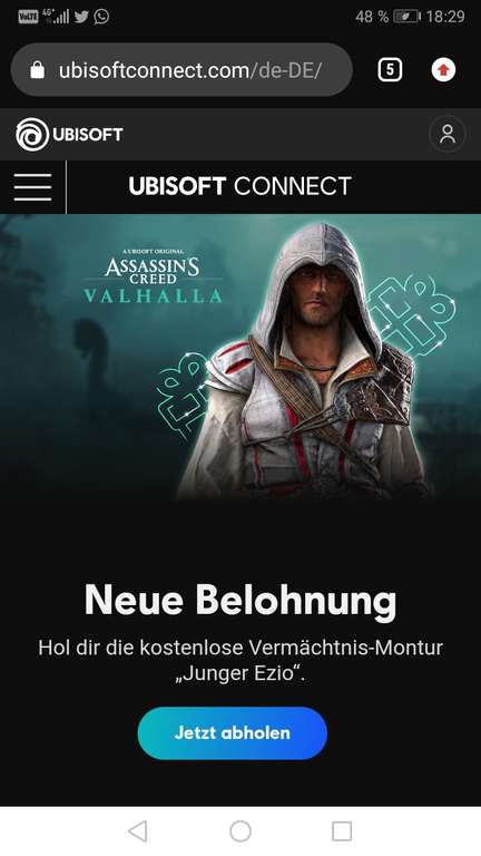 Assassin's Creed Valhalla - Junger Ezio Auditore Outfit für Xbox/PS4/PS5/PC/Stadia