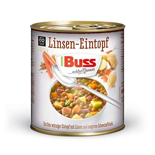 Amazon Prime // 6 Dosen Buss Linsen-Eintopf, 6x800 g