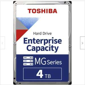 Toshiba Enterprise 4TB NAS HDD Festplatte, intern 3.5", SATA6, 7200 RPM, MG04ACA, 512e, 18,74 EUR/TB, CMR, 128MB Cache