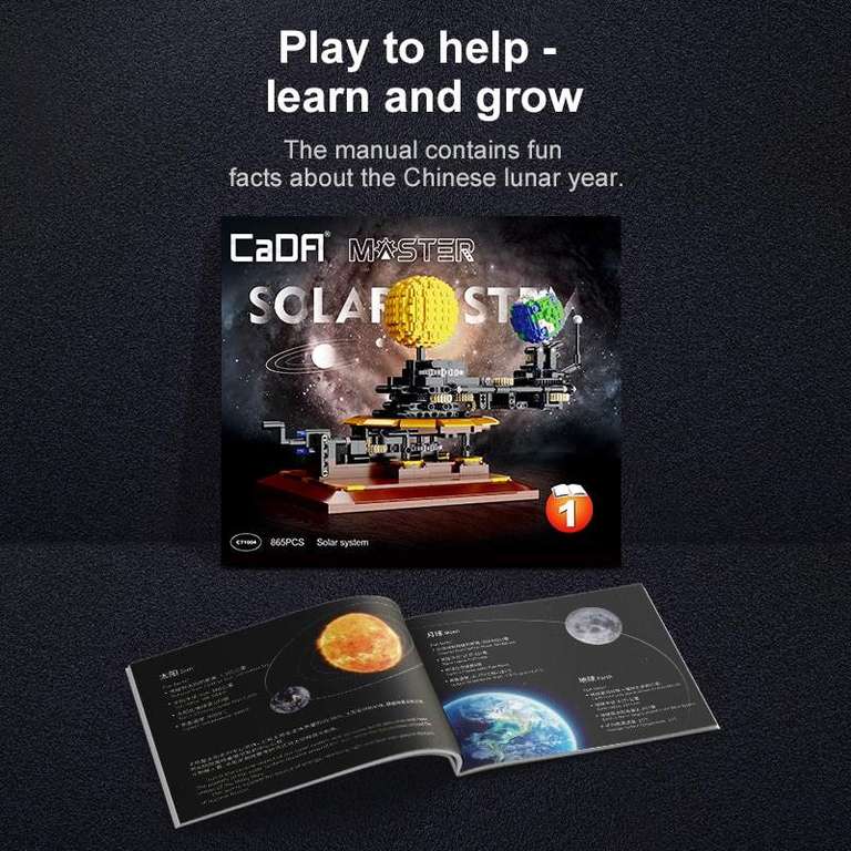 [Klemmbausteine] CaDA Solar System Set, Erde und Sonnenuhr (C71004W) für 33,51 Euro mit OVP [Barweer.com – Versand aus Europa]