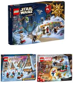 2x Lego Adventskalender für 44,78 Euro: 75366 Star Wars 76267 Marvel Avengers 76418 oder Harry Potter (22,39 pro Stück)