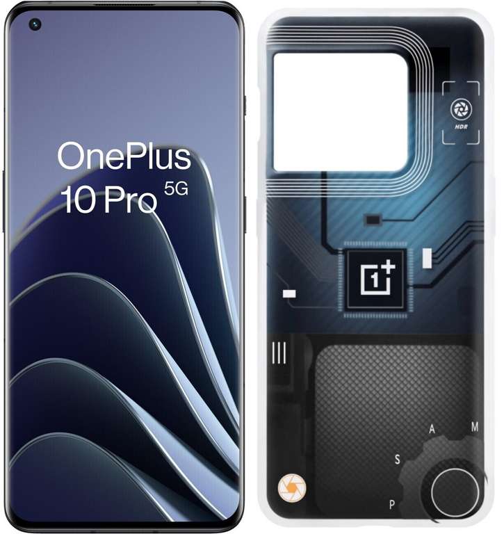 OnePlus 10 Pro 8/128GB + Hülle (6.7", 3216x1440, AMOLED, 120Hz, Snapdragon 8 Gen 1, 5000mAh, 80W, 200g)