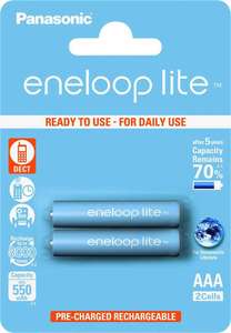 2er-Pack Panasonic eneloop Lite Micro (AAA)-Akku 550 mAh, Ideal für DECT-Telefone [Otto Lieferflat]