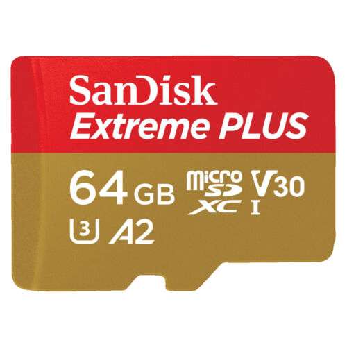 [MM/S] SanDisk Extreme PLUS R200/W90 microSDXC 64GB Kit, UHS-I U3, A2, Class 10 für 8,99€ bzw. 8,09€ über eBay