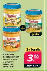 [Netto mit Hund] Bio H-Milch 3,5% für 0,89€, ab DO 3x Bautzner Brotaufstrich 3,58€ statt 5,37€