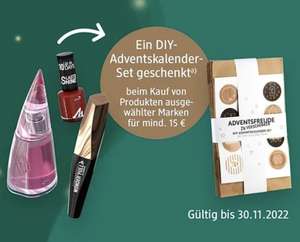 DIY Adventskalender geschenkt bei 15€ einkaufswert (OFFLINE)