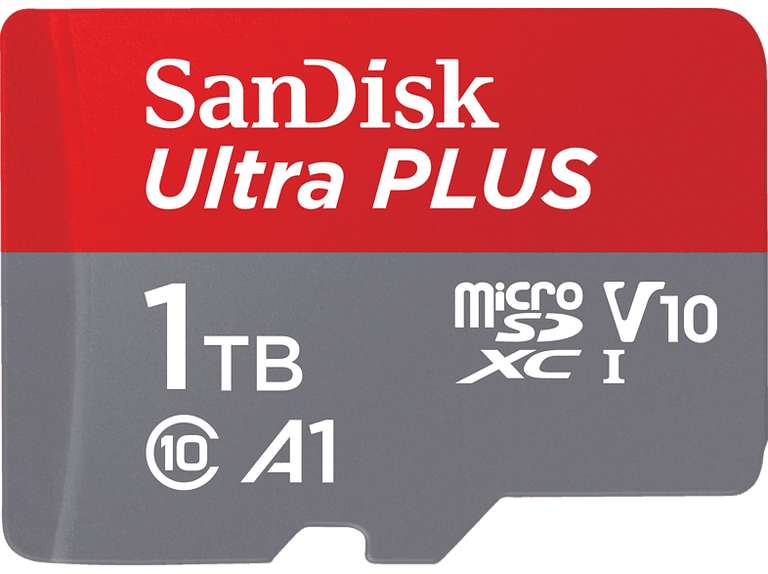 [Saturn, Ebay] 1 TB SANDISK Ultra PLUS microSDXC‐UHS‐I‐Karte, 160 MB/s, MicroSD / Micro SD, 10 Jahre Garantie