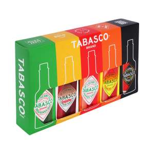 TABASCO Brand Geschenk-Set: 5 Glasflaschen scharfe Chili-Sauce (5*60ml) 100% Natürlich (Prime Spar-Abo)