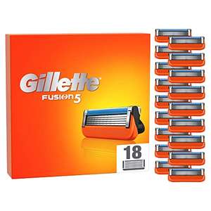 Gillette Fusion 5 Rasierklingen, 18 Ersatzklingen für Nassrasierer Herren mit 5-fach Klinge