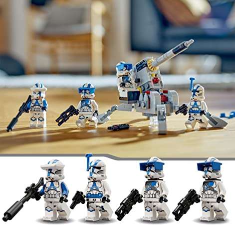 [Amazon Prime] LEGO 75345 Star Wars 501st Clone Troopers Battle Pack Set mit 4 Figuren und AV-7 Anti-Fahrzeug-Kanone