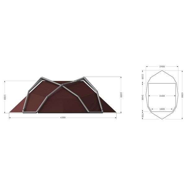 Heimplanet Backdoor Kuppelzelt/Luftzelt, aufblasbares 3-Jahreszeiten-Zelt, Farbe Cairo Camo
