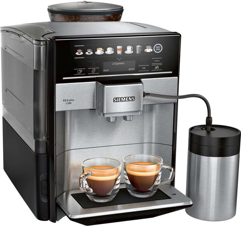SIEMENS Kaffeevollautomat EQ6 plus s700 Edelstahl TE657M03DE [Für Uns Shop+CB]