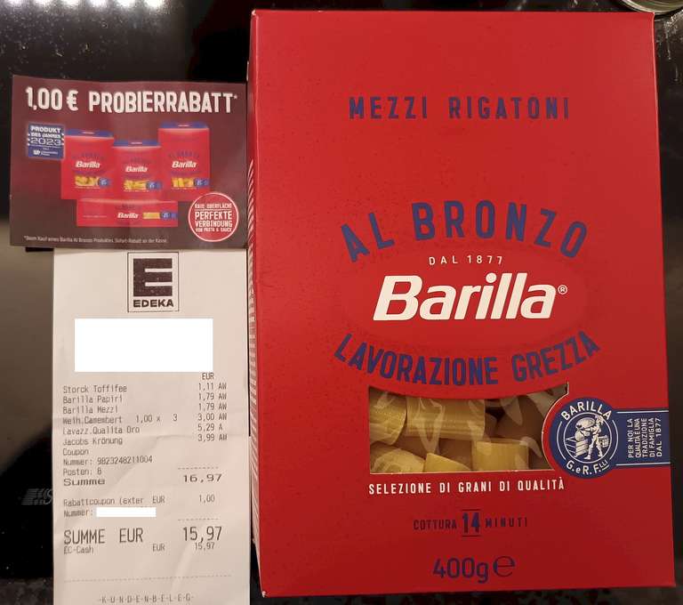 EDEKA Südbayern [offline]: Barilla Al Bronzo 0,79 € Angebot+Coupon
