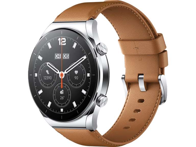 [MM/Saturn] Xiaomi Watch S1 Smartwatch (Edelstahlgehäuse mit Lederarmband)