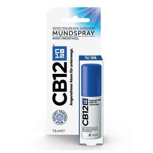 ‎CB12 Spray: Mundspray für angenehmen Atem unterwegs, Mint/Menthol gegen Mundgeruch, 15 ml (2,58€ möglich) (Prime Spar-Abo)