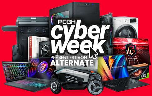 Alternate CyberWeek: Diverse Angebote für Laptops, RAM, Gehäuse, Mainboards, Tastaturen, Router und weitere PC-Komponenten